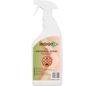 INSIGO 1L Anti-Insekten-Spray, Anti-Insekten-Mittel, Anti Insekten, Insektenvernichter, Insektenschutz, Ungeziefermittel, Ungeziefer bekämpfen, gegen Ungeziefer & Insekten, Vernichtung, Abwehr, Ex, frei, für Innen & Außen
