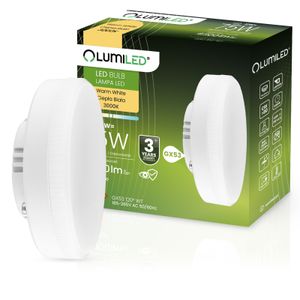 LUMILED GX53 LED, 12W 1100 Lumen Leuchtmittel, 3000K warmweiß Birne Lampe Strahler Spot, ersetzt 75W Halogenlampen, 120° Grad Strahlwinkel LED Lichtquelle Energiesparlampen Schrank