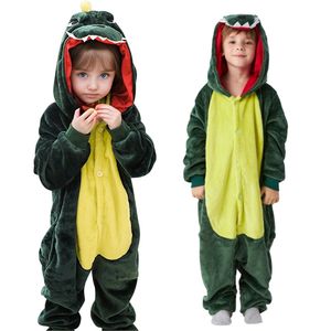 Onesie Kigurumi Pyjama Kostüm für Kinder Green Dinosaur 122