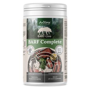 AniForte Barf Complete Pulver für Hunde 500g - Natürliche Rundumversorgung, Reich an Mineralstoffen & Vitaminen, Ausgewogener Barf Zusatz
