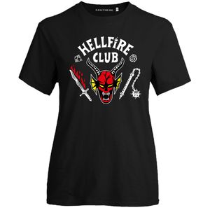 Herren T-Shirt Hellfire Club Kurzarmshirt Casual Jungs shirt Größe: S Schwarz T-Shirt