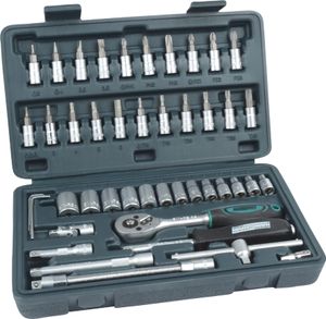 Brüder Mannesmann Steckschlüsselsatz 6,3mm (1/4") 4-14mm (46-teilig)