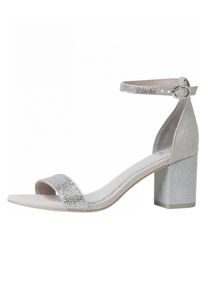 Marco Tozzi GMK Damen Sandalette Fashionsandale Sandale Hochzeit Paduli, Größe:EUR 40, Farbe:Grau (Lt. Grey Metal.)