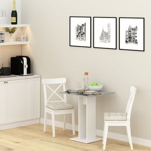Jedálenský stôl Livinity® Ewert, 65 x 65 cm, betón/biela