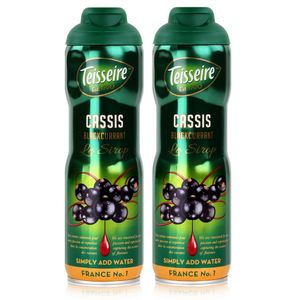 Teisseire Getränke-Sirup Cassis 600ml - Intensiver Geschmack (2er Pack)