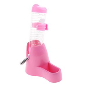 3 IN 1 Automatischer Futterspender Hamsterschalen Wasserflaschen-Spenderschüssel pink Farbe Rosa
