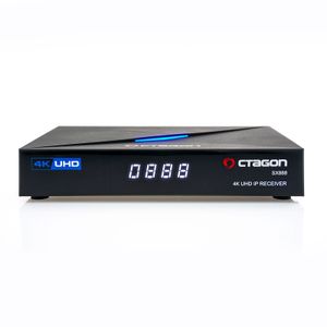 Octagon SX888 4K UHD IP Receiver H.265 1GB RAM 4GB Flash Stalker IPTV Multistream Schwarz