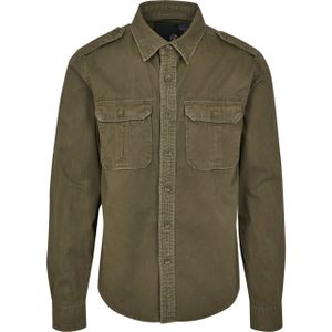 Brandit Hemd Vintage Shirt Longsleeve in Olive-XL