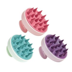 3 Stück Kopfhaut-Massagebürste, Shampoo-Silikon-Haarbürste für Peeling und Kopfmassage zur Verbesserung der Durchblutung der Kopfhaut