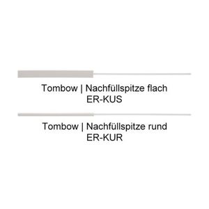 TOMBOW Ersatz Radierer für Radierstift "MONO zero" rund 2 Radierer