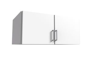 Schrankaufsatz "Click" aus Spanplatte in Weiß. Abmessungen (B/H/T) 90x40x58 cm