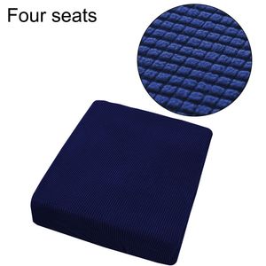 1/2/3/4-Sitz-Dehnungs-Sofa-Abdeckung Abnehmbarer Couch Stuhl Slip Cover Protector Decor-Dunkelblau ,Größen:Four-seat
