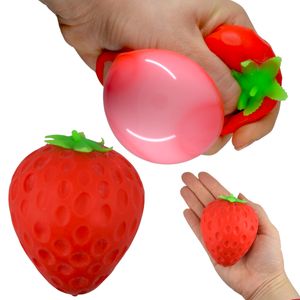Quetschball Erdbeere Squeezeball Frucht Squishy Rot Ball Antistress Obst Knetball 9cm