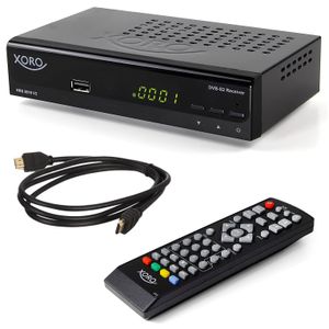 XORO HRS 2610 digitaler HD SAT Receiver (HDTV, DVB-S2, HDMI, 1080p, SCART, USB Mediaplayer, Full HD, Astra vorinstalliert) - schwarz