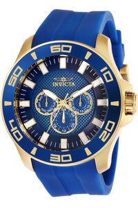 Invicta Pro Diver 28002 - Pánské Náramkové Hondiky - Quartzové - Nerezová ocel s modrým ciferníkem - 50mm