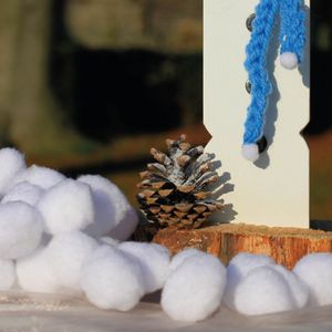 Künstliche Schneebälle ( ca. 140 Stück ) Schneball weiß - Ø4-5cm - zum Basteln, Winterdekoration, weiße Kunstschneebälle im Set, Kindergeburtstag