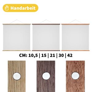 Posterleiste 15 cm - Eichenholz - Fotoleiste - Kleine Posterleiste - Bilderrahmen für Fotos aus Holz -  DIN A5 Hoch- oder A6 Querformat