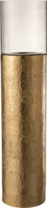 J-Line Windlicht Mila Aluminium/Glas Gold