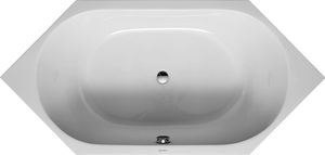 Duravit 6-Eck-Einbauwanne D-CODE Mittelablauf, weiss 190 x 90 x 42 cm
