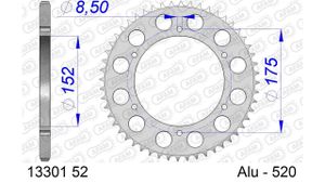 DC AFAM Alu-Kettenrad 520 - 52Z (Silber) 13301-52 | ID 152 LK 175 6-Loch