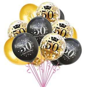 Oblique Unique Konfetti Luftballon Set Zahl 50 Geburtstag Happy Birthday 15 Ballons