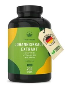 Doplněk stravy True Nature Johanniskraut Extrakt, 200 kapslí