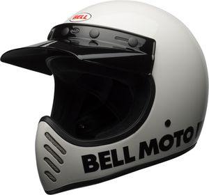 Bell Moto-3 Classic Motocross Helm (White,S  (55/56))