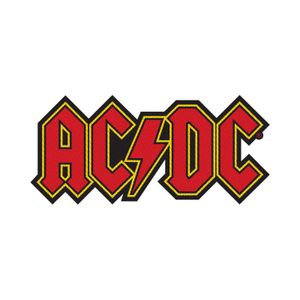 AC/DC - Ausschnitt - Patch - Polyester Logo RO1793 (Einheitsgröße) (Rot)