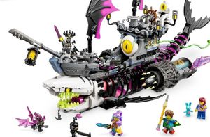 LEGO® Konstruktionsspielsteine DREAMZzz Albtraum-Haischiff Baue 2 Arten des Piraten-Boot-Spielzeugs, (Geschenk Weihnachten, Geburtstag, Frauen Männer)