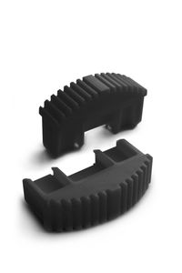 Drabest - Industrie-Leiterfüße Aluminium 50x20 - 10 Stück schwarz