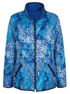 MONA Wendejacke Kunstfaser Blau, Türkis, Weiß 38 Leicht tailliert