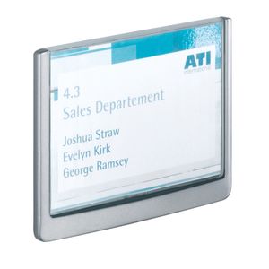 Dverová/informatívna tabuľa B149xH105,5mm Zorné okno Akrylové sklo Zadná strana ABS grafit DURABLE