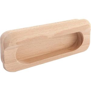 Alles im Griff Griffmuschel Horkos Breite 107mm, Schiebetür Griffmulde aus Holz, Muschelgriff, Buche gedämpft roh