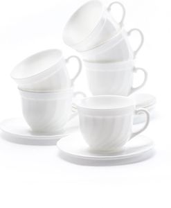 Filiżanka do kawy ze spodkiem Trianon 220 ml biała
