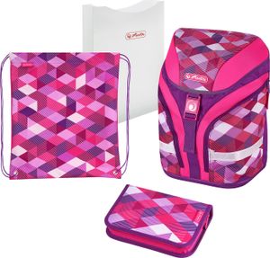 Herlitz Schulrucksack Motion Plus "Pink Cubes"