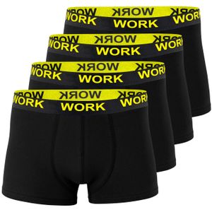 Cotton Prime® 4er Pack Boxershorts Hipster WORK XL schwarz