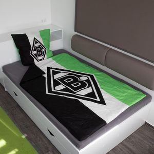 VfL Borussia Mönchengladbach Wende-Bettwäsche „Schrägstreifen"