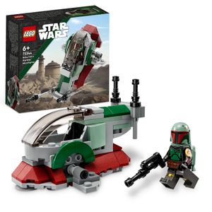 LEGO 75344 Star Wars Boba Fetts Starship – Microfighter Set, Modell aus Der Mandalorianer, baubares Spielzeug mit Flick-Shooter und verstellbaren Flügeln