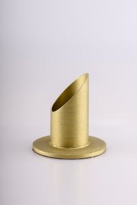 Kerzenleuchter Ø für Kerzen 4 cm Aluminium, gold, matt, rund