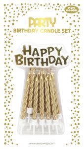 Clairefontaine Geburtstagskerzen "Happy Birthday" gold 12 Kerzen