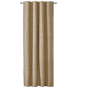 JEMIDI Vorhang blickdicht 140x245cm - Gardine mit Kräuselband Universalband - 100% Polyester Schal lang für Wohnzimmer Schlafzimmer - sand