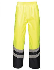 Herren Hi-Vis Pro Over Trousers nach EN 343 Klasse 3:3 - Farbe: Yellow/Navy - Größe: L
