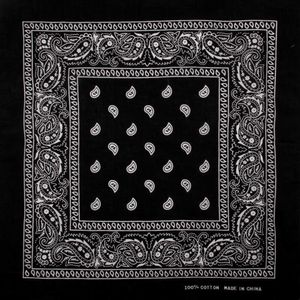 Bandana Kopftuch Paisley schwarz