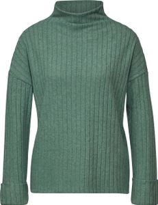 Street One Langarmshirt 'Shirt mit Rippstruktur', A322507, sunlit green mel., Gr. 40