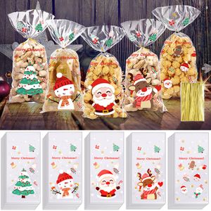 50 Stück 130 x 270 mm Cellophantüten Klar, Süßigkeiten Tütchen Transparent,Klarsichttüten,Zellophantüten Groß Bodenbeutel Transparent, OPP Geschenktüten für Weihnachtssüßigkeiten