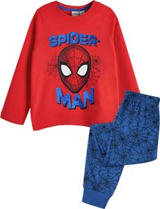 Spider-Man - pyžamo s dlhými nohavicami pre chlapcov NS8266 (128) (modrá/červená)