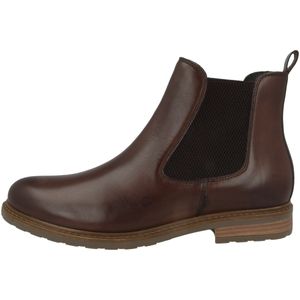 Tamaris Damen Chelsea Boots Stiefeletten Leder 1-25056-27, Größe:40 EU, Farbe:Braun