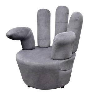 vidaXL Židle ve tvaru ruky Grey Velvet