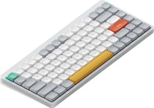 Nuphy Air75 v2 Kabellose Mechanische Tastatur QMK/VIA, QWERTY US, 75% Low Profile Bluetooth / 2.4GHz - Ionic White Switch Red