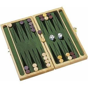 goki HS056 Backgammon, grün/natur